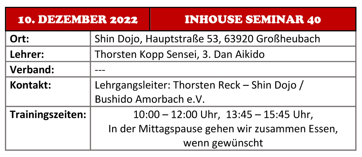 inhouse seminar 40 hp