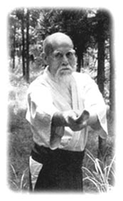 O Sensei beim täglichen Üben mit Bokken